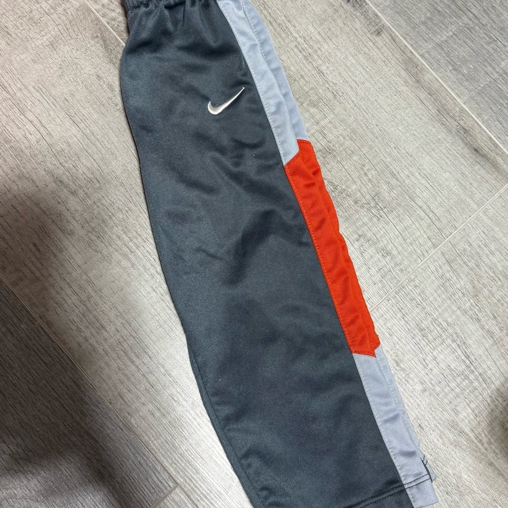 Nike Gray and Orange Sweatpants Dynamic Athletic Design